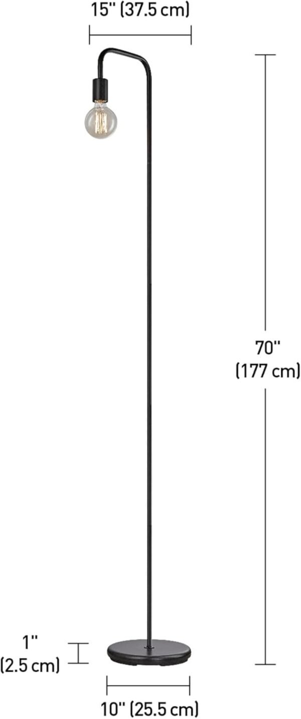 Grab the best Glove Electric 12937 Holden 70" Floor Lamp, Black, Satin Finish, Inline On/Off Foot Switch - Image 7