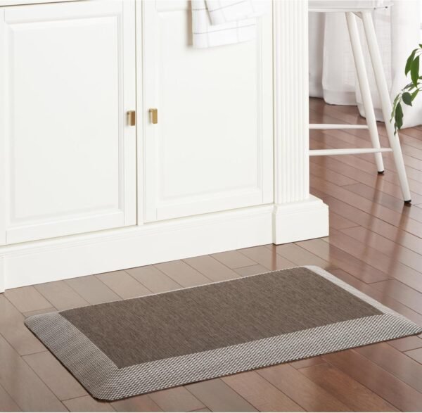 Buy affordable Martha Stewart Mira Modern Heathered Solid Anti-fatigue Air Penetration Kitchen Mat, Brown, 19.6"x32" - Image 3