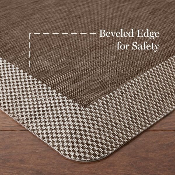 Buy affordable Martha Stewart Mira Modern Heathered Solid Anti-fatigue Air Penetration Kitchen Mat, Brown, 19.6"x32" - Image 7