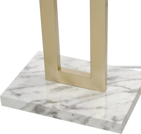 Explore recommended Includes Globe Electric 12273 D'Alessio 58" Floor Lamp, Gold, White Linen Shade, Fake Marble Base, On/Off Socket Rotary Switch, Title 20 LED Bulb - Image 5