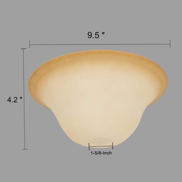 Grab recommended Gilta Small Floor Lamp Glass Shade Replacement Gloves - Pitting Opening 1.625" Elegant Style Small Lighting Fixture Shade, Height: 4.13" (105mm), Width: 9.45" (240mm). - Image 3
