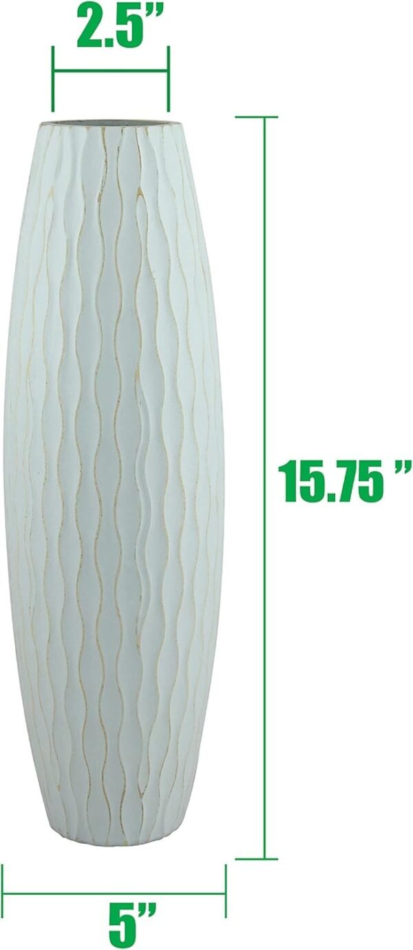 Order high-quality Stonebriar SB-5076C Beach Nostalgia Big Weathered Pale Sea Vase, Light Blue, 15.7" - Image 5