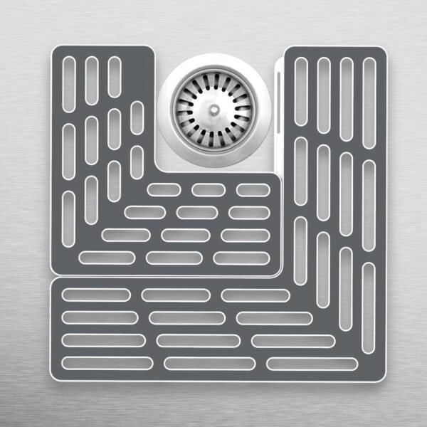 Grab recommended Joseph Joseph Sink Bar Adjustable Sink Protector Mat, Non-Slip, Grey - Image 5