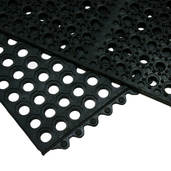 Order affordable Rubber-cal 03-122 -int-bk dura-chef commercial interlock anti-fatigue rubber mat, 36"x36"x1/2", black - Image 4