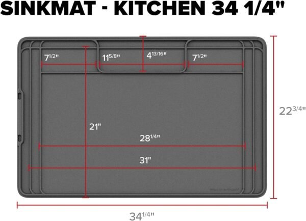 Order affordable weathertech sinkmat - Underwater water pressure under the sink for kitchen bathroom - 34 inch x 22 inch - Durable and flexible tray - Home Andink tissue must have, sunburn - Image 3
