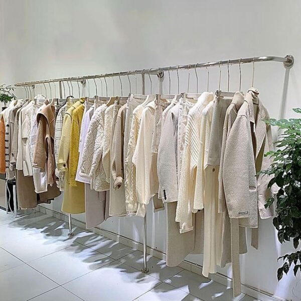 Grab high-quality Floors - Superior Solid Rotating Coat Rack, Heavy Duty Silver Wall Mount Garment Rack - Industrial Pipe T-shaped Clothing Display Retail, Closet Storage, Towel Organization - - Image 8