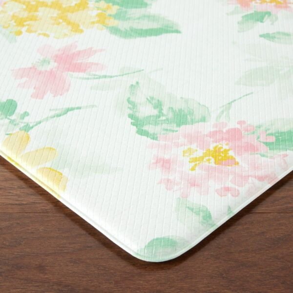 Order affordable Martha Stewart Amber Floral Daisy Stripe Preversible Waterproof Kitchen Mat, Pink/Yellow, 20"x39" - Image 6