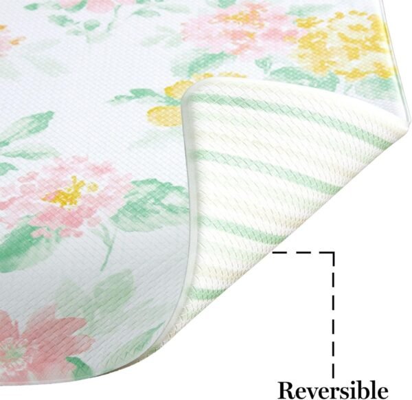 Order affordable Martha Stewart Amber Floral Daisy Stripe Preversible Waterproof Kitchen Mat, Pink/Yellow, 20"x39" - Image 11