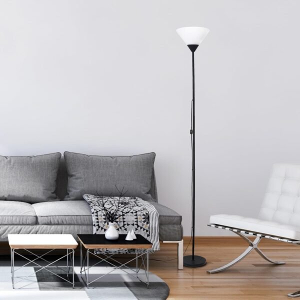 Buy high-quality Simple Design LF1052-BLK 70" Contemporary Classic Metal Upright Floor Lamp for Ambient Lighting, Living Room, Bedroom, Black - Image 6