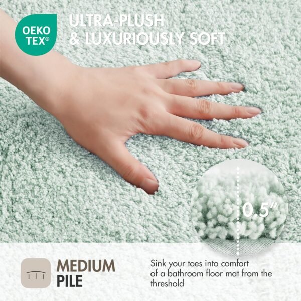 Buy recommended Madison Park Evan 100% Cotton Bathroom Rag Non-Slip Backing Luxury Tufted Plush Stuffed - Image 5