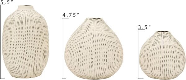 Order recommended Creative Cooperative White Stone Tool Capacity with Textured Black Polka Dots (Set of 3 Sizes) - Image 3