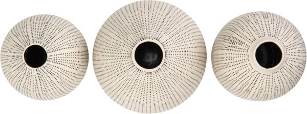 Order recommended Creative Cooperative White Stone Tool Capacity with Textured Black Polka Dots (Set of 3 Sizes) - Image 5