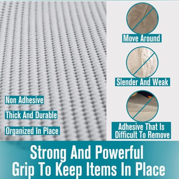 Buy the best Shelf rear, Non-adhesive roll drawer liner 12 inch x 20 feet, Non-slip grip Durable strong clean, Shelf line - Image 7
