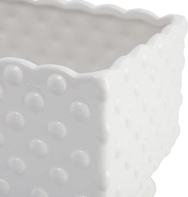 Order recommended Creative Coop White Hob Nail Rectangular Ceramic Aposing - Image 5
