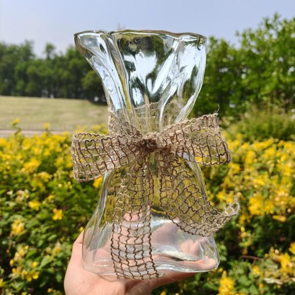 Grab the best Transparent irregular shape modern minimalist glass vase - Fashionable Marcheze home decoration for flowers, centerpieces, kitchen, office, wedding, holiday - Image 7