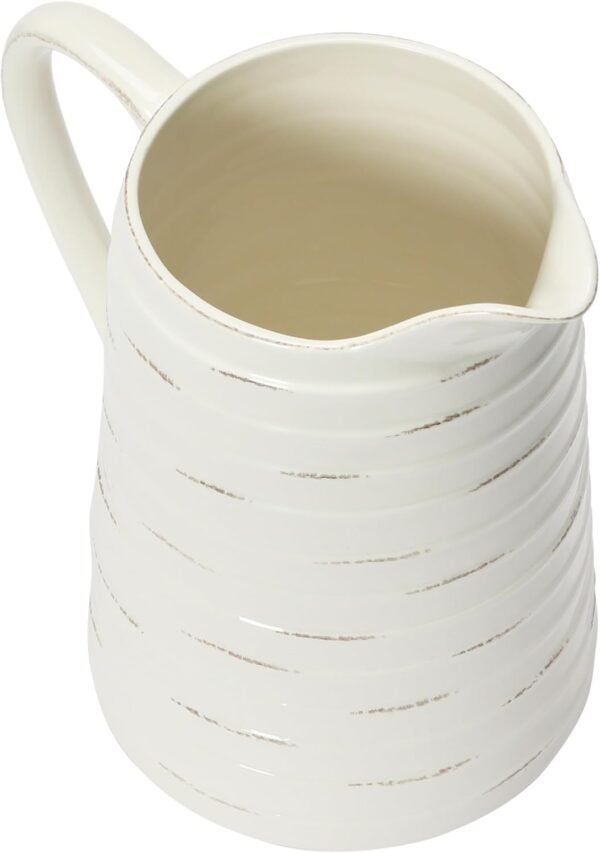 Order the best Creative Coop White Ceramic Pitcher - Image 5