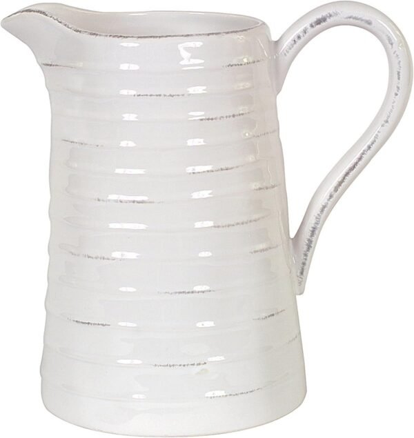 Order the best Creative Coop White Ceramic Pitcher - Image 6