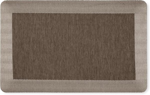 Buy affordable Martha Stewart Mira Modern Heathered Solid Anti-fatigue Air Penetration Kitchen Mat, Brown, 19.6"x32" - Image 2