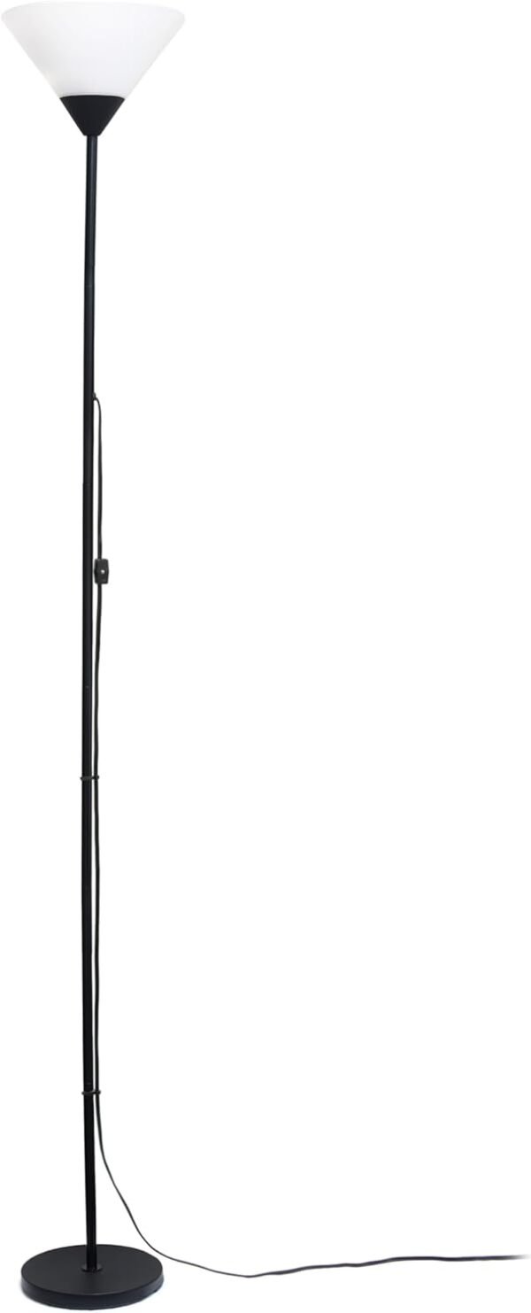 Buy high-quality Simple Design LF1052-BLK 70" Contemporary Classic Metal Upright Floor Lamp for Ambient Lighting, Living Room, Bedroom, Black - Image 2