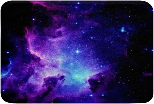 Buy recommended Feel to Galaxy Bath Mat Non-Slip Floor Mat Purple Blue Universe Star Lee Sky Bath Rough Set Ultra Thick Soft Microfiber Space Door Mat Kitchen/Living Room Bedroom Decoration 20"x32" - Image 2