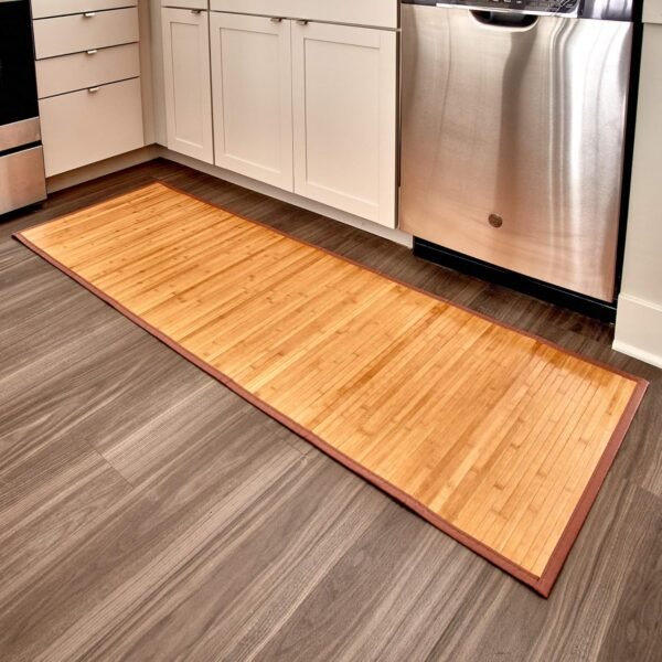 Grab the best Idesign Bamboo Non-Skid Water-Resistant Floor Mat, Formbu Collection-24 "x 72", Nature - Image 2