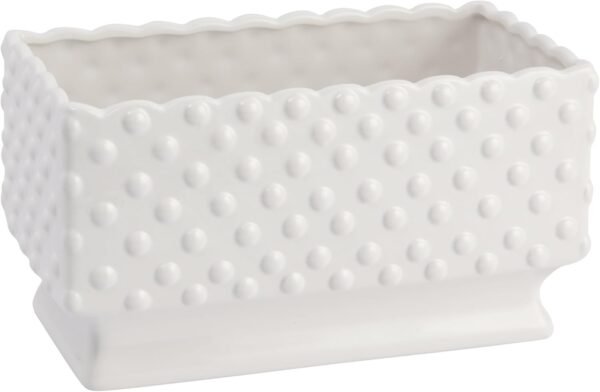 Order recommended Creative Coop White Hob Nail Rectangular Ceramic Aposing - Image 2