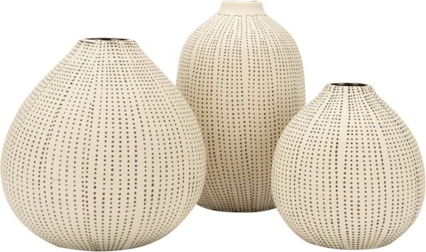Order recommended Creative Cooperative White Stone Tool Capacity with Textured Black Polka Dots (Set of 3 Sizes) - Image 2